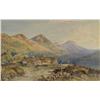 Image 1 : H. I. Darley Scottish [19th century]HIGHLAND CROFT WITH CATTLE; 1861watercolour on paper11 x 17.5 in
