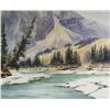 Image 1 : Reginald Llewellyn Harvey Canadian ASA [1888-1963]MOUNTAIN SCENE AT SPRING THAWwatercolour on paper1