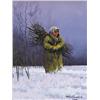 Image 1 : Michael Lonechild Canadian [b. 1955]MY GRANDMOTHER, BESSIE LONECHILDoil on canvas10 x 8 in. (25.4 x 