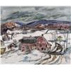 Image 1 : Henri Leopold Masson Canadian CGP, CSPWC, RCA [1907-1996]RED HOUSE, LAURENTIANSmixed media on paper1
