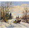Image 1 : Berthe Des Clayes Canadian [1877-1968]THE YELLOW SLEIGHoil on panel12 x 13 in. (30.5 x 33 cm)signedP