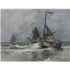 Image 1 : William St. Thomas Smith Canadian OSA, RCA [1862-1947]SAILBOATS ON ROUGH SEASwatercolour on paper16.