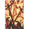 Image 1 : Sybil Andrews Canadian CPE [1898-1992]GOLGOTHA; 1931linocut in four colours; ed. No. 3EP12.25 x 8 in