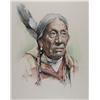 Image 1 : Jon Williams Canadian [b. 1946]PORTRAIT OF AN ELDER WITH EAGLE FEATHERpastel on paper19.5 x 15.5 in.