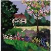 Image 1 : Wendy K. T. Lough Canadian [20th/21st century]CHERRY BLOSSOM TIMEacrylic on board12 x 12 in. (30.5 x