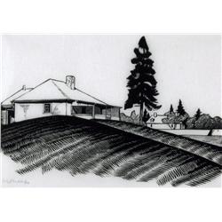 Walter Joseph Phllips Canadian ASA, CPE, CSPWC, MSA, RCA [1884-1963]ENGINEER'S HOUSE AND SOUTH WALL;