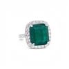 Image 1 : Platinum Emerald Ring 7.34 ct