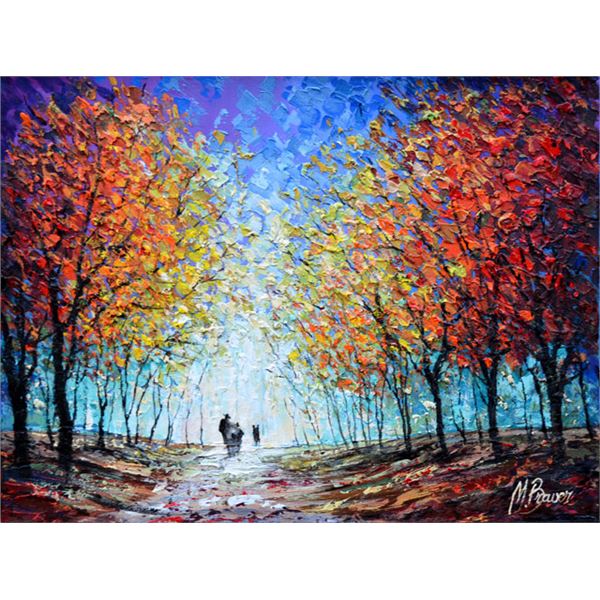 M. BRAVER ** TREES IN BLOOM ** SIGNED ORIGINAL ACRYLIC