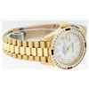 Image 3 : Rolex Ladies 18K Yellow Gold MOP Diamond & Ruby President Wristwatch