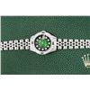 Image 5 : Rolex Ladies Stainless Steel Green Vignette Diamond & Emerald Datejust Wristwatch