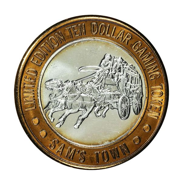 .999 Fine Silver Sam's Town Casino Las Vegas $10 Limited Edition Gaming Token