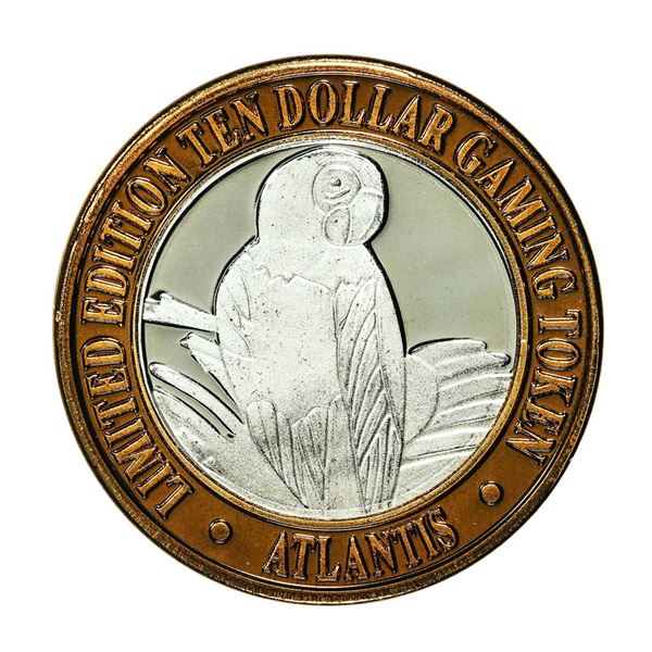 .999 Fine Silver Atlantis Casino & Resort Reno, NV $10 Limited Edition Gaming Token