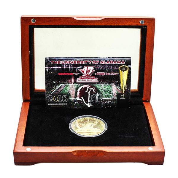 2017 Alabama National Champions 1.5 oz 24kt Gold Medal Limited Edition 1 of 17