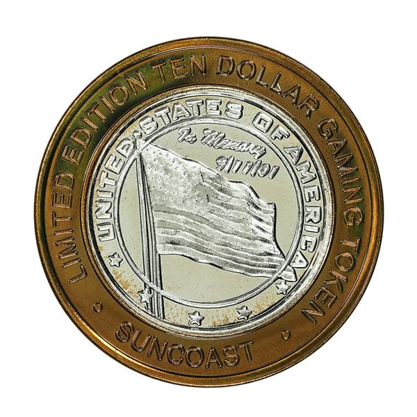.999 Fine Silver Suncoast Las Vegas, Nevada $10 Limited Edition Gaming Token