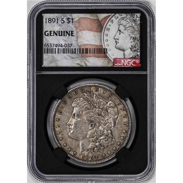 1891-S $1 Morgan Silver Dollar Coin NGC Genuine