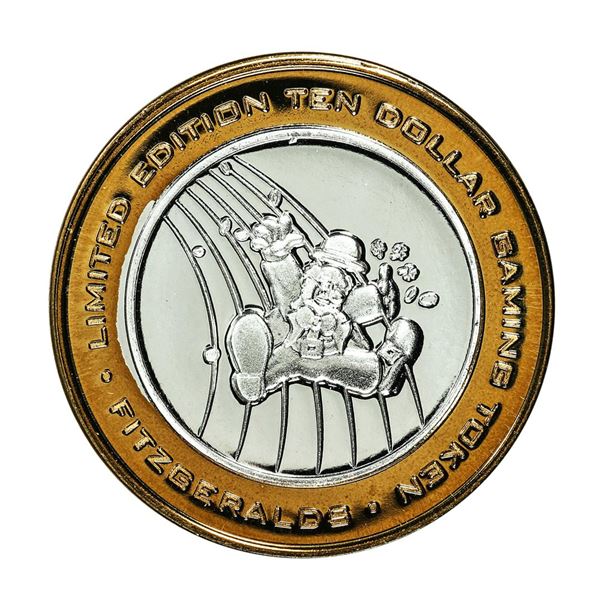 .999 Silver Fitzgeralds Casino & Hotel Reno, Nevada $10 Limited Edition Gaming Token