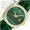 Image 1 : Rolex Men's Two Tone Green Malachite Diamond Datejust Wristwatch