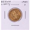 Image 1 : 1901-S $5 Liberty Head Half Eagle Gold Coin