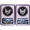 Image 2 : Lot of 1993-P & 1995-P $1 Proof American Silver Eagle Coins NGC PF69 Ultra Cameo