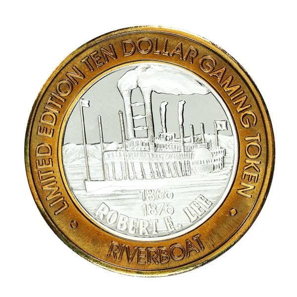 .999 Silver Riverboat Reno, NV $10 Casino Limited Edition Gaming Token