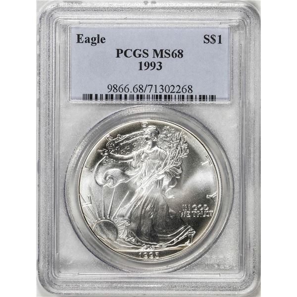 1993 $1 American Silver Eagle Coin PCGS MS68