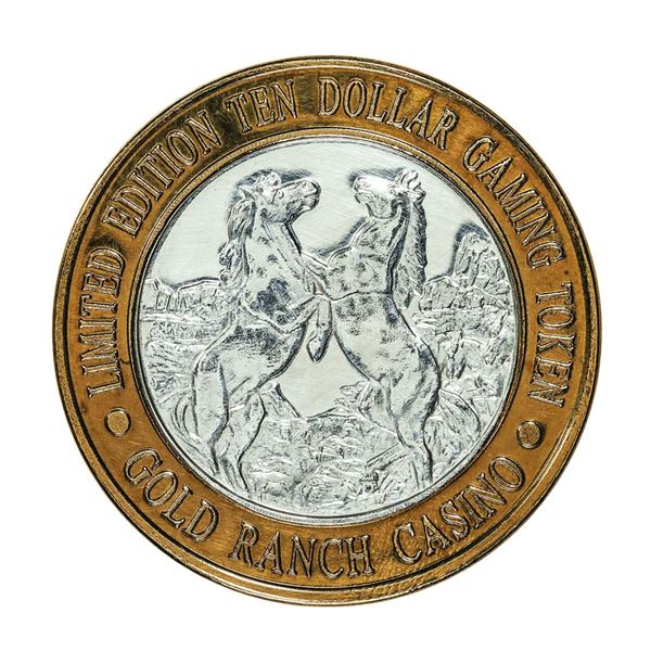 .999 Silver Gold Ranch Casino Verdi, Nevada $10 Casino Limited Edition Gaming Token