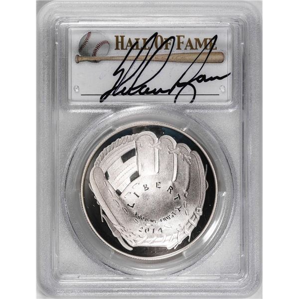 2014-P Proof Baseball Hall of Fame Silver Dollar Coin PCGS PR70DCAM Nolan Ryan Signed