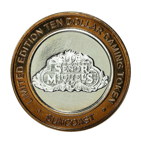 .999 Fine Silver Suncoast Las Vegas, Nevada $10 Limited Edition Gaming Token