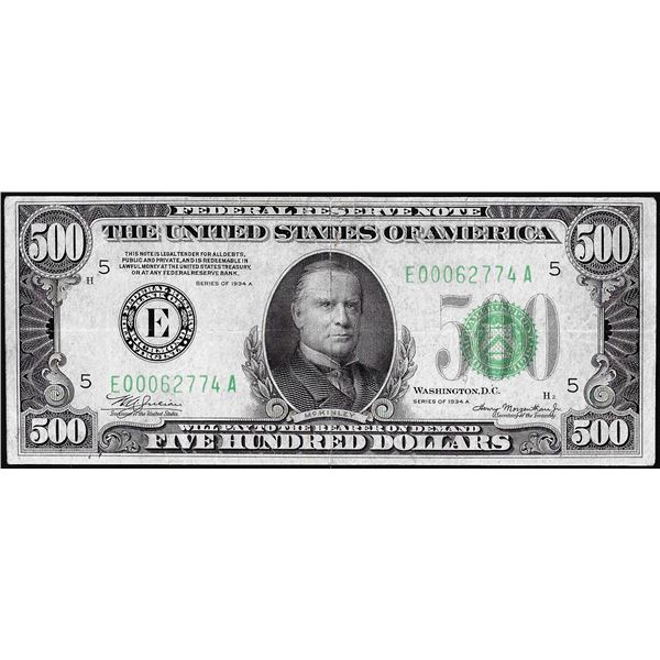 1934A $500 Federal Reserve Note Richmond