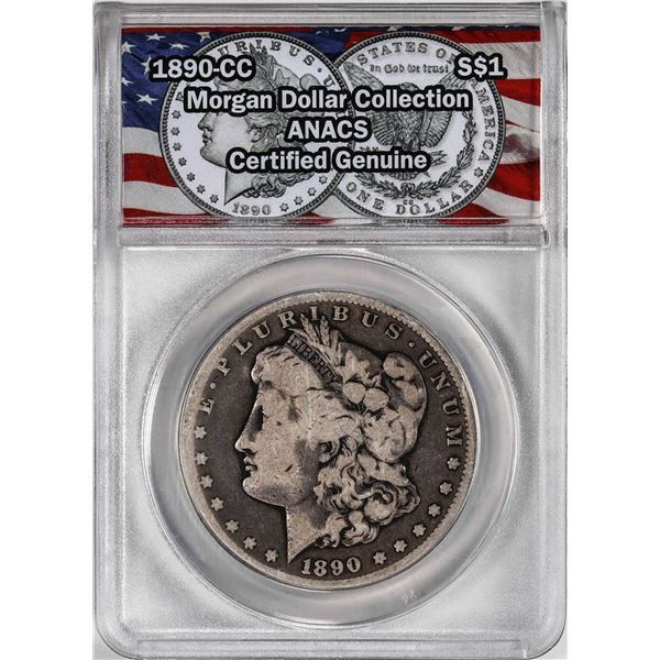 1890-CC $1 Morgan Silver Dollar Coin ANACS Genuine