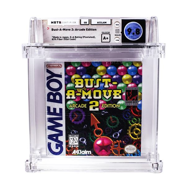 Bust-A-Move 2 Nintendo Game Boy Sealed Video Game WATA 9.8/A+
