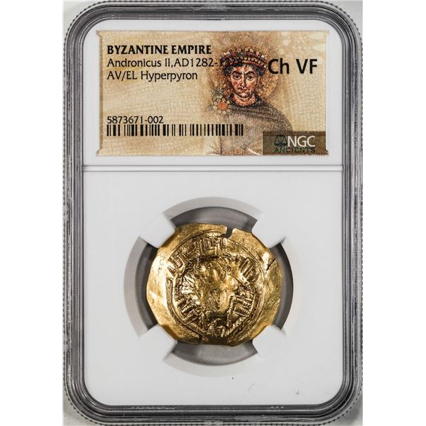Byzantine Empire 1282-1328 AD Andronicus II Hyperpyron Ancient Gold Coin NGC CH VF