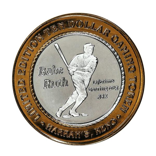 .999 Silver Harrah's Casino Reno Nevada $10 Casino Limited Edition Gaming Token