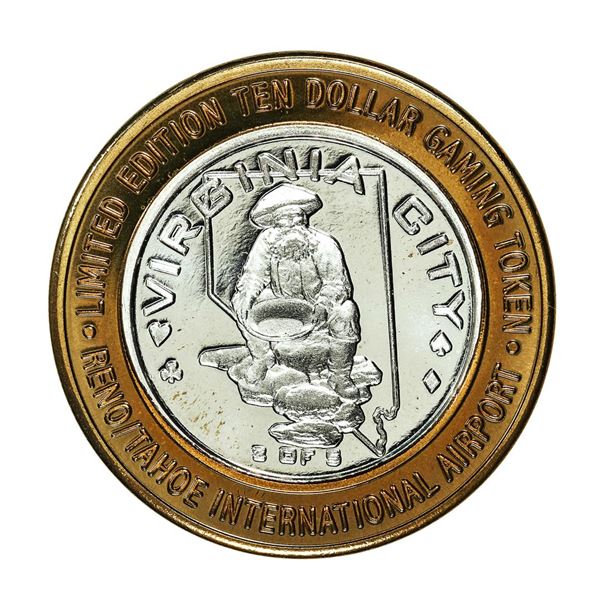 .999 Silver Reno/Tahoe International Airport $10 Casino Limited Edition Gaming Token
