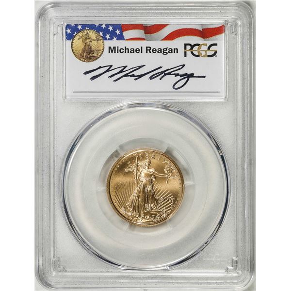 2006-W $10 Burnished American Gold Eagle Coin NGC SP69 Reagan Legacy Series Signed