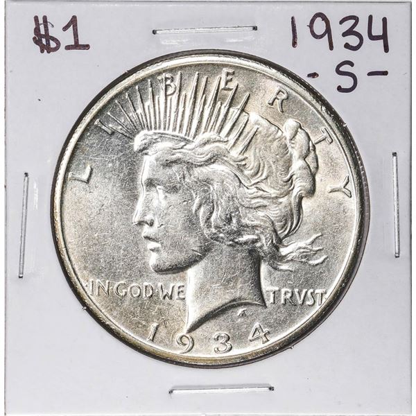 1934-S $1 Peace Silver Dollar Coin
