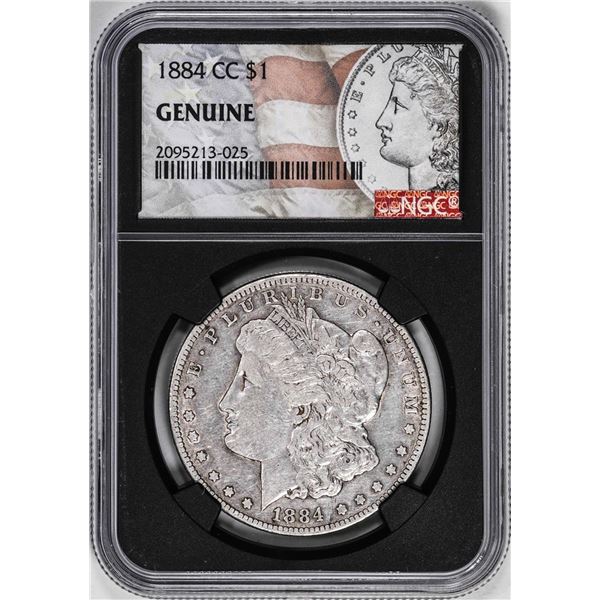 1884-CC $1 Morgan Silver Dollar Coin NGC Genuine