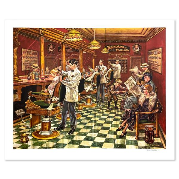 Lee Dubin "Tonsorial Parlor" Limited Edition Lithograph On Paper
