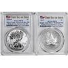 Image 1 : 2019 Pride of Two Nations (2) Coin Proof Silver Eagle & Maple Leaf Set PCGS PR70 FDOI