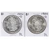 Image 2 : Lot of (2) 1904-O $1 Morgan Silver Dollar Coins Proof Like