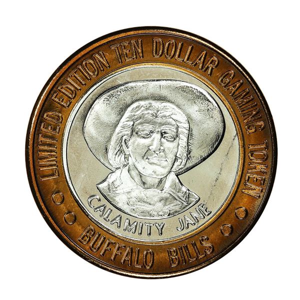 .999 Fine Silver Buffalo Bill's Jean, Nevada $10 Limited Edition Gaming Token