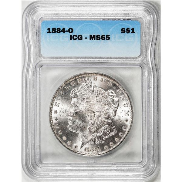 1884-O $1 Morgan Silver Dollar Coin ICG MS65