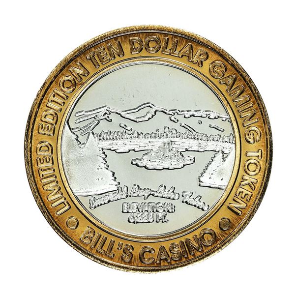 .999 Silver Bill's Casino Lake Tahoe, Nevada $10 Casino Gaming Token Limited Edition