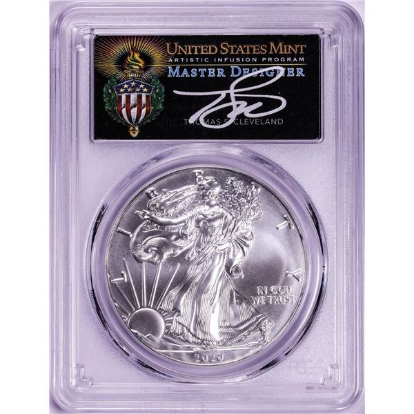 2020(P) $1 American Silver Eagle Coin PCGS MS70 Philadelphia Emergency Issue Signature