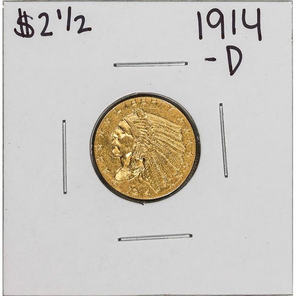 1914-D $2 1/2 Indian Head Quarter Eagle Gold Coin