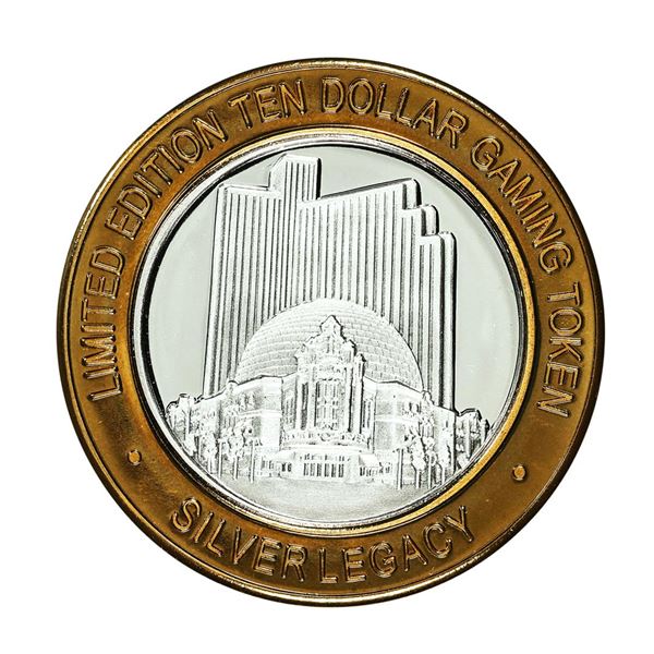 .999 Silver Legacy Reno, Nevada $10 Casino Limited Edition Gaming Token
