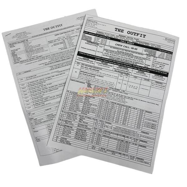 The King's Man (2021) - Call Sheet