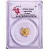 Image 1 : 2012-P Australia $5 Dragon 1/20oz Gold Coin PCGS MS69