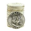 Image 1 : Roll of (20) Brilliant Uncirculated 1954 Franklin Half Dollar Coins