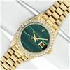 Image 3 : Rolex Ladies 18K Yellow Gold Diamond President Wristwatch with Rolex Box